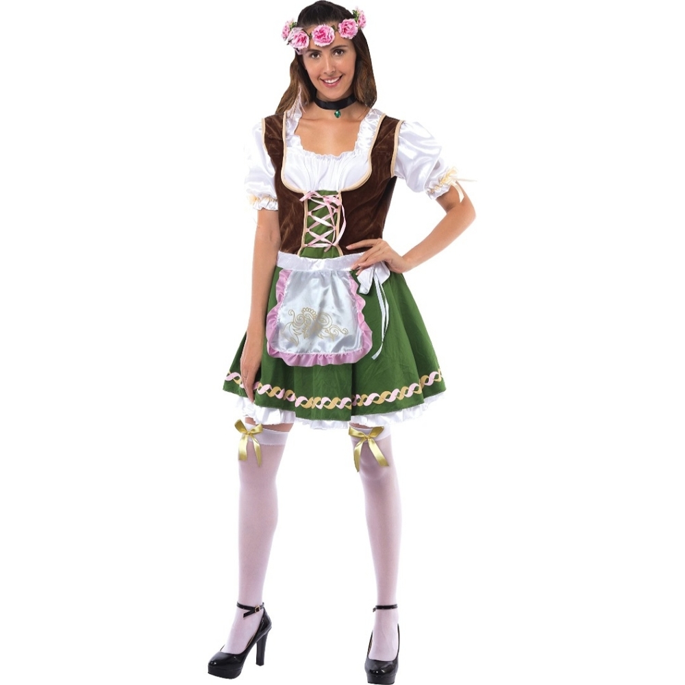 Spooktacular Creations Oktoberfest Halloween Womens Costume Set Dress Up sz L